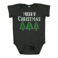 thumbnail image 1 of Inktastic Merry Christmas Green Plaid Christmas Trees Boys or Girls Baby Bodysuit, 1 of 5
