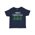 thumbnail image 1 of Inktastic Merry Christmas Green Plaid Christmas Trees Boys or Girls Baby T-Shirt, 1 of 5