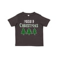 thumbnail image 1 of Inktastic Merry Christmas Green Plaid Christmas Trees Boys or Girls Toddler T-Shirt, 1 of 5