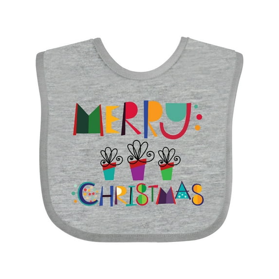 Inktastic Merry Christmas Holiday Gift Boys or Girls Baby Bib