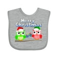 thumbnail image 1 of Inktastic Merry Christmas Owls Boys or Girls Baby Bib, 1 of 4