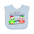 thumbnail image 1 of Inktastic Merry Christmas Owls Boys or Girls Baby Bib, 1 of 4