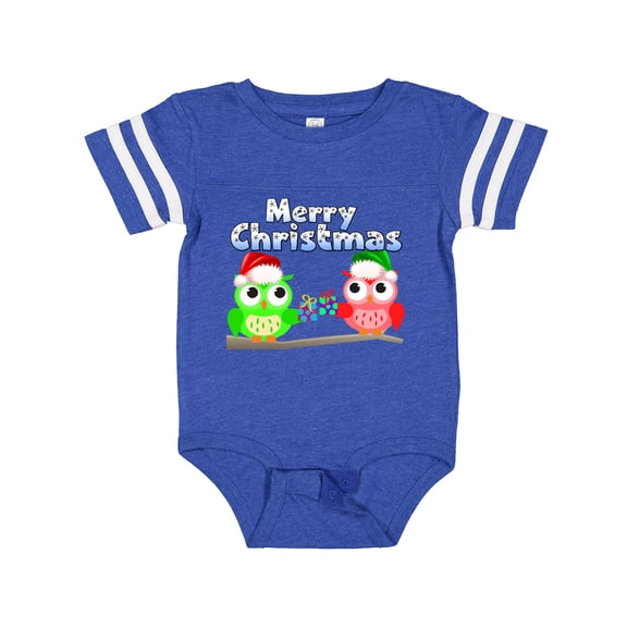 Inktastic Merry Christmas Owls Boys or Girls Baby Bodysuit