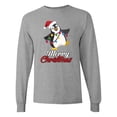 thumbnail image 1 of Inktastic Merry Christmas Penguin Long Sleeve T-Shirt, 1 of 5