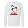 thumbnail image 1 of Inktastic Merry Christmas Penguin Long Sleeve T-Shirt, 1 of 5