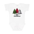 thumbnail image 1 of Inktastic Merry Christmas Plaid Trees Boys or Girls Baby Bodysuit, 1 of 5