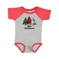 thumbnail image 1 of Inktastic Merry Christmas Plaid Trees Boys or Girls Baby Bodysuit, 1 of 5