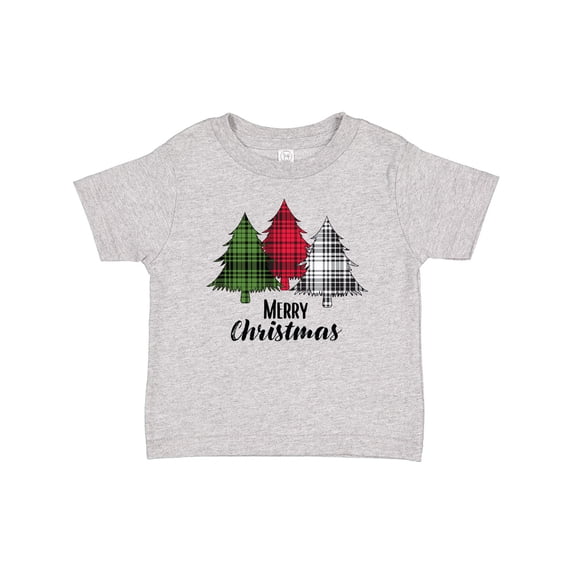 Inktastic Merry Christmas Plaid Trees Boys or Girls Baby T-Shirt