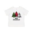 thumbnail image 1 of Inktastic Merry Christmas Plaid Trees Boys or Girls Toddler T-Shirt, 1 of 5