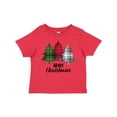 thumbnail image 1 of Inktastic Merry Christmas Plaid Trees Boys or Girls Toddler T-Shirt, 1 of 5