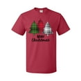 thumbnail image 1 of Inktastic Merry Christmas Plaid Trees T-Shirt, 1 of 5