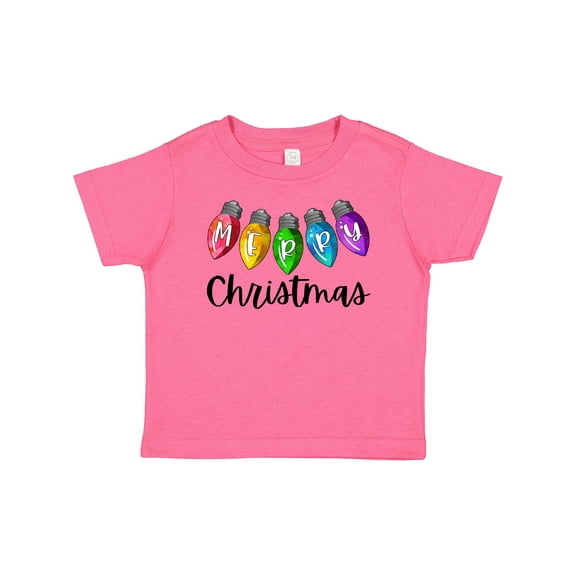 Inktastic Merry Christmas Rainbow Holiday Lights Boys or Girls Baby T-Shirt