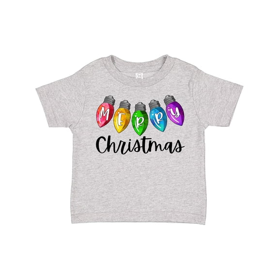 Inktastic Merry Christmas Rainbow Holiday Lights Boys or Girls Toddler T-Shirt