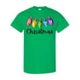 thumbnail image 1 of Inktastic Merry Christmas Rainbow Holiday Lights T-Shirt, 1 of 5