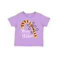 thumbnail image 1 of Inktastic Merry Christmas Red and Gold Candy Cane Boys or Girls Toddler T-Shirt, 1 of 5