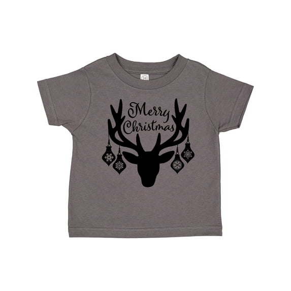 Inktastic Merry Christmas Reindeer Antlers with Ornaments Boys or Girls Toddler T-Shirt