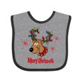 thumbnail image 1 of Inktastic Merry Christmas Reindeer Boys or Girls Baby Bib, 1 of 4