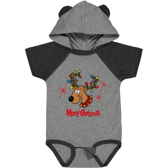 Inktastic Merry Christmas Reindeer Boys or Girls Baby Bodysuit