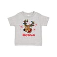thumbnail image 1 of Inktastic Merry Christmas Reindeer Boys or Girls Toddler T-Shirt, 1 of 5