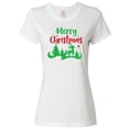 thumbnail image 1 of Inktastic Merry Christmas, Reindeer, Christmas Tree, Stars Women's T-Shirt, 1 of 5