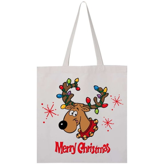 Inktastic Merry Christmas Reindeer Tote Bag