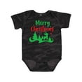 thumbnail image 1 of Inktastic Merry Christmas, Rudolph, Stars - Red Green Boys or Girls Baby Bodysuit, 1 of 5