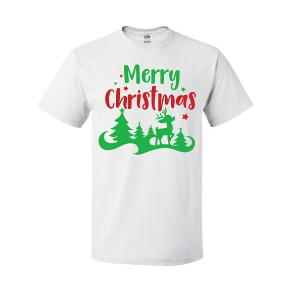 Inktastic Merry Christmas, Rudolph, Stars - Red Green T-Shirt