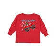 thumbnail image 1 of Inktastic Merry Christmas Santa Drives a Monster Truck Boys or Girls Long Sleeve Toddler T-Shirt, 1 of 5
