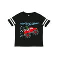 thumbnail image 1 of Inktastic Merry Christmas Santa Drives a Monster Truck Boys or Girls Toddler T-Shirt, 1 of 5