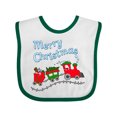 thumbnail image 1 of Inktastic Merry Christmas Train with Presents Boys or Girls Baby Bib, 1 of 4