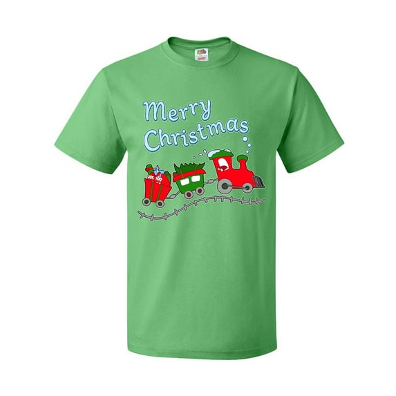 Inktastic Merry Christmas Train with Presents T-Shirt