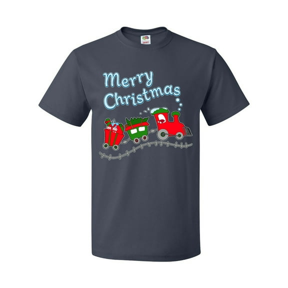 Inktastic Merry Christmas Train with Presents T-Shirt