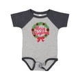 thumbnail image 1 of Inktastic Merry Christmas Wreath with Red Bow and Ornaments Boys or Girls Baby Bodysuit, 1 of 5
