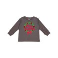 thumbnail image 1 of Inktastic Merry Christmas Wreath with Red Bow and Ornaments Boys or Girls Long Sleeve Toddler T-Shirt, 1 of 5