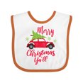 thumbnail image 1 of Inktastic Merry Christmas Ya'll with Red Car and Tree Boys or Girls Baby Bib, 1 of 4