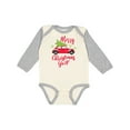 thumbnail image 1 of Inktastic Merry Christmas Ya'll with Red Car and Tree Boys or Girls Long Sleeve Baby Bodysuit, 1 of 5