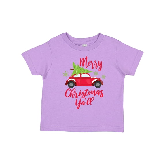Inktastic Merry Christmas Ya'll with Red Car and Tree Boys or Girls Toddler T-Shirt