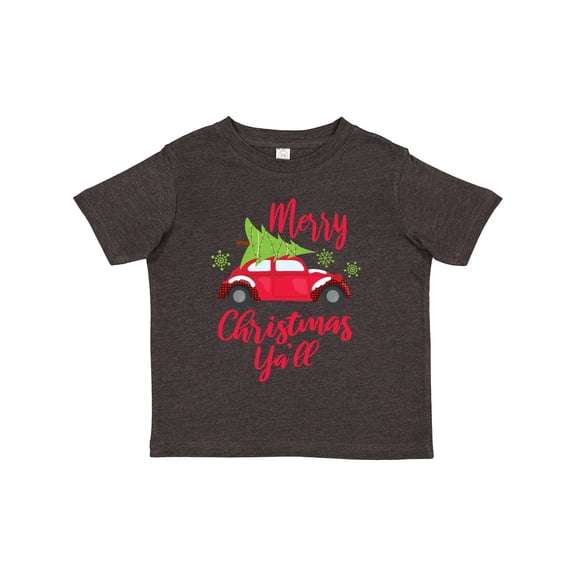 Inktastic Merry Christmas Ya'll with Red Car and Tree Boys or Girls Toddler T-Shirt
