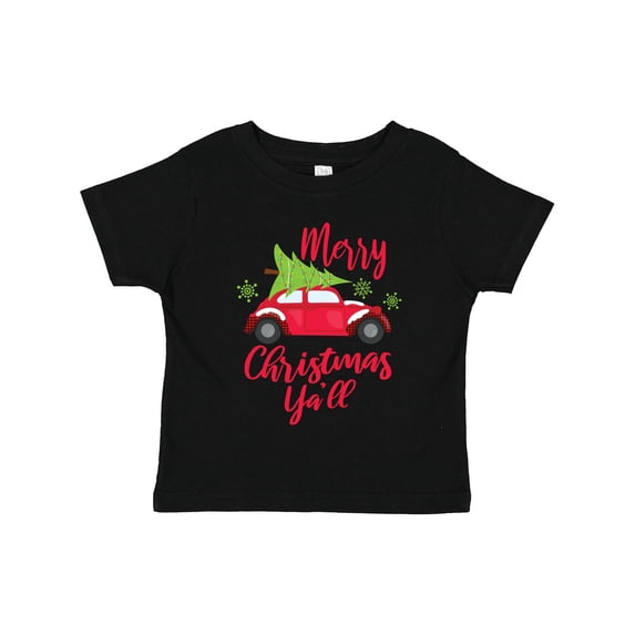 Inktastic Merry Christmas Ya'll with Red Car and Tree Boys or Girls Toddler T-Shirt