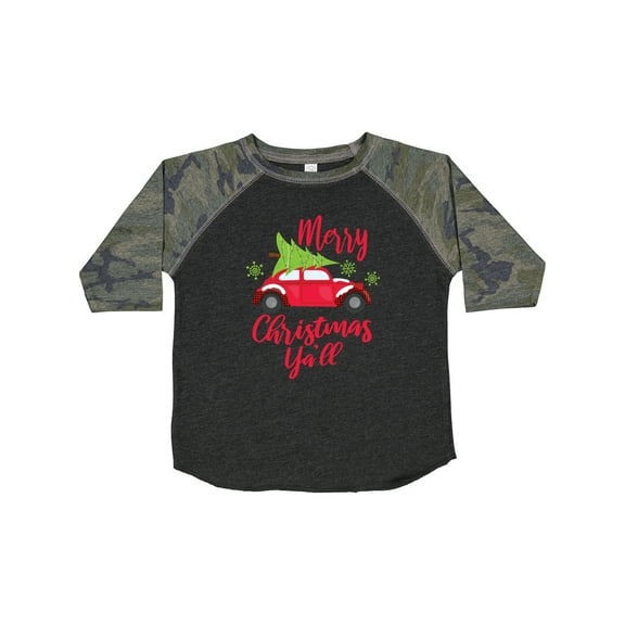 Inktastic Merry Christmas Ya'll with Red Car and Tree Boys or Girls Toddler T-Shirt