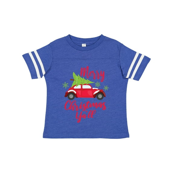 Inktastic Merry Christmas Ya'll with Red Car and Tree Boys or Girls Toddler T-Shirt