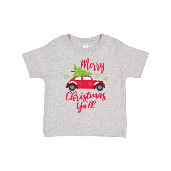 Inktastic Merry Christmas Ya'll with Red Car and Tree Boys or Girls Toddler T-Shirt