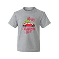 thumbnail image 1 of Inktastic Merry Christmas Ya'll with Red Car and Tree Youth T-Shirt, 1 of 5