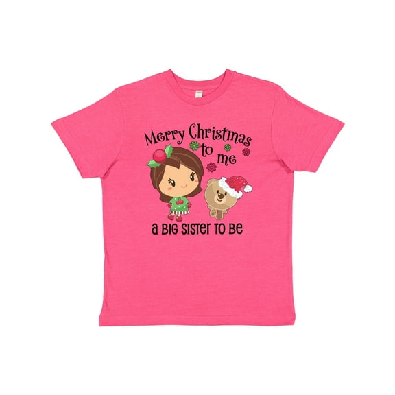 Inktastic Merry Christmas to Me, a Big Sister to Be Youth T-Shirt