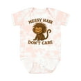 thumbnail image 1 of Inktastic Messy Hair Don't Care Monkey Graphic Cute Fun Boys or Girls Baby Bodysuit, 1 of 5