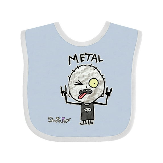 Inktastic Metal Face Boys or Girls Baby Bib