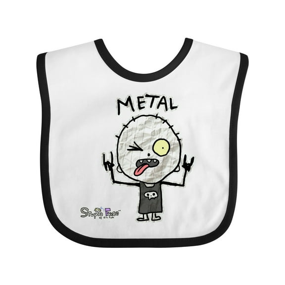 Inktastic Metal Face Boys or Girls Baby Bib