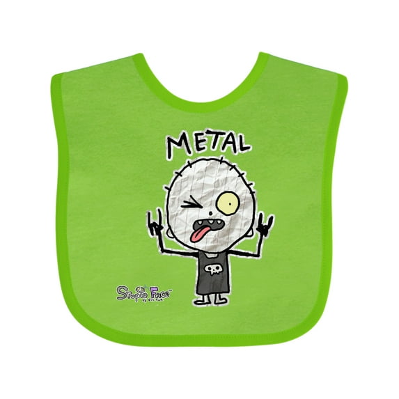 Inktastic Metal Face Boys or Girls Baby Bib