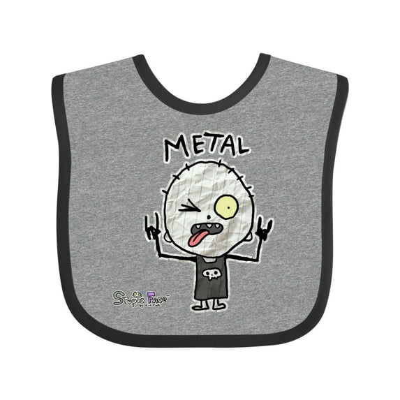 Inktastic Metal Face Boys or Girls Baby Bib