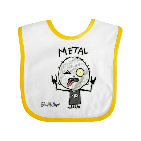 Inktastic Metal Face Boys or Girls Baby Bib
